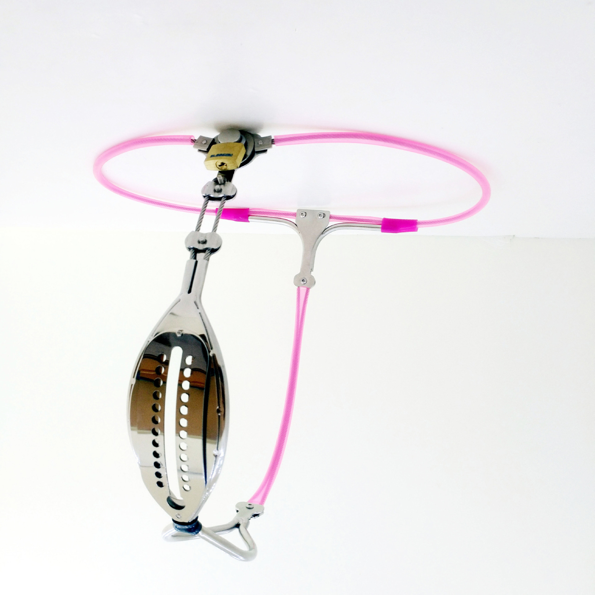Dispositif de chasteté femelle Courroie verrouillable réglable en acier inoxydable avec des jouets de sexe plug anal pour femme