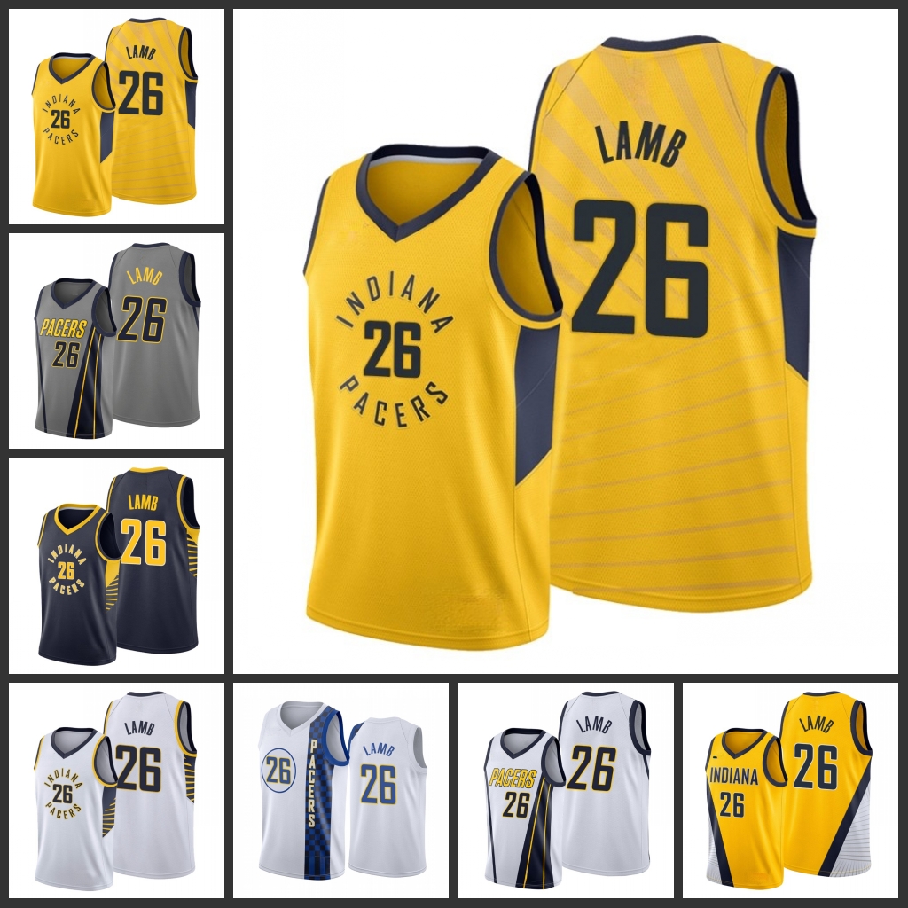 

Indiana Pacers Jeremy Lamb Men City Basketball Jersey, Black