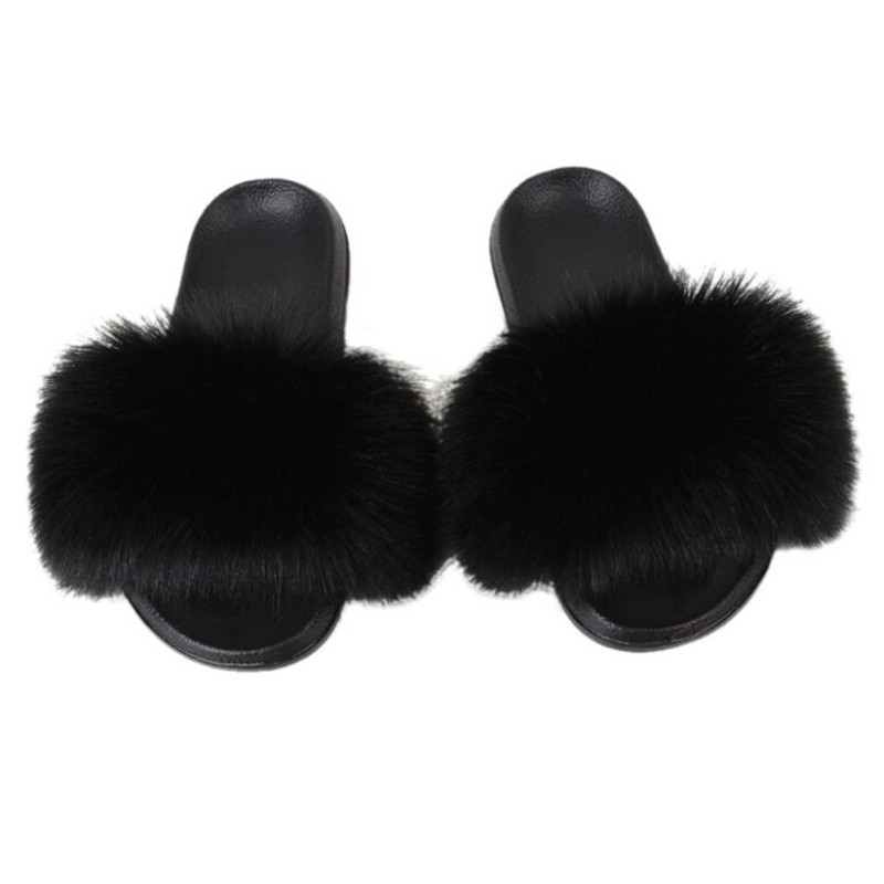 

Summer fur slippers women faux fur slides ladies fake fluffy sandals girls beach home plush sliders female furry flip flops, Fake fur