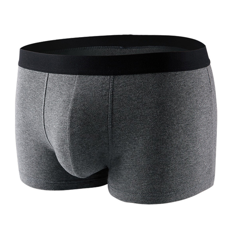 

Men'S Underwear Modal Pure Cotton Boxers Medium Waist Solid Color Underwear, Red
