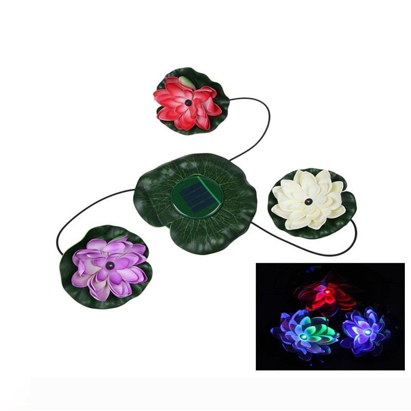 

Practical Garden Pool Floating Lotus Flower Light Night Flower Lamp for Pond Fountain Decoration Solar Lamps