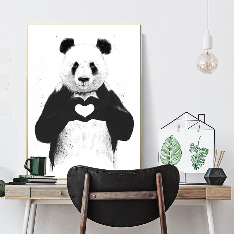 

Kung Fu Panda Boxing Canvas Painting Cartoon Animal Posters & Prints Funny Wall Art Pictures for Childrens Room Nursery Wall Decor