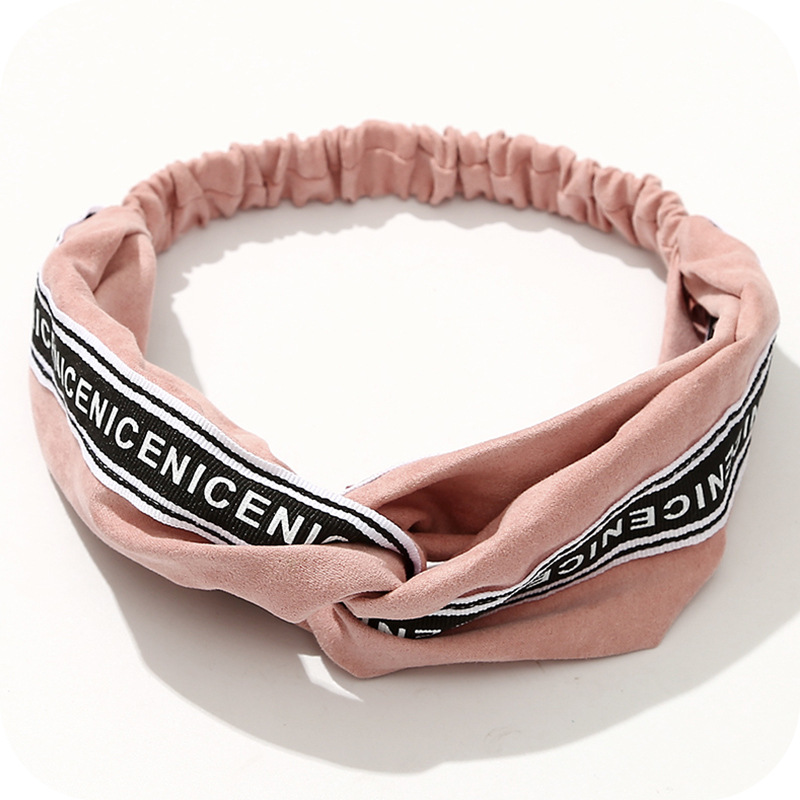

Creative face wash hair band sweet simple and versatile elastic cross hair band girls accessories