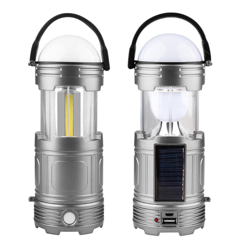 

4 Modes Solar Lights Portable Camping Lantern COB LED Tent Lighting Emergency Lighting For Outdoors Travel Hiking