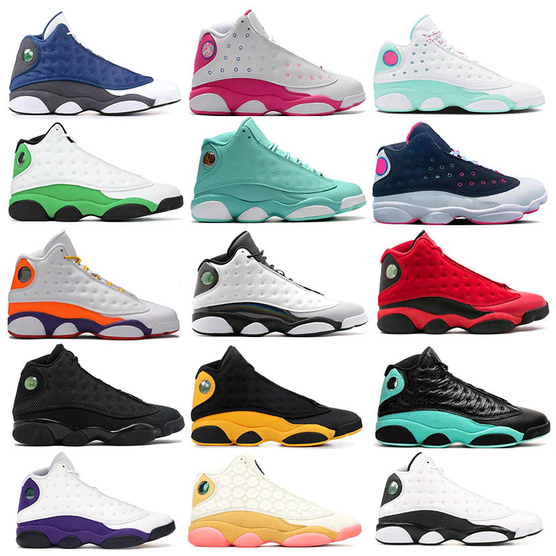 

Aurora green 13 13s men women basketball shoes Island luck green Flint Barons Hologram Playground Black Cat Altitude Bred sport sneakers