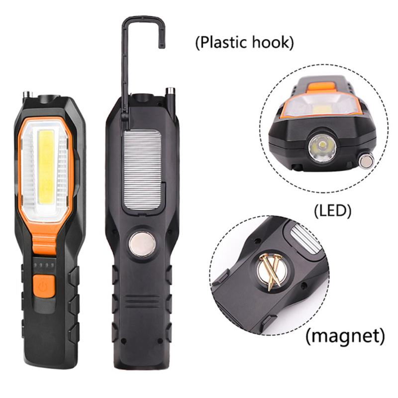 

DC5V USB Portable Spotlight LED COB Work Light LED Lanterna Rechargeable Torch Working Magnetic Lamp Emergency Light