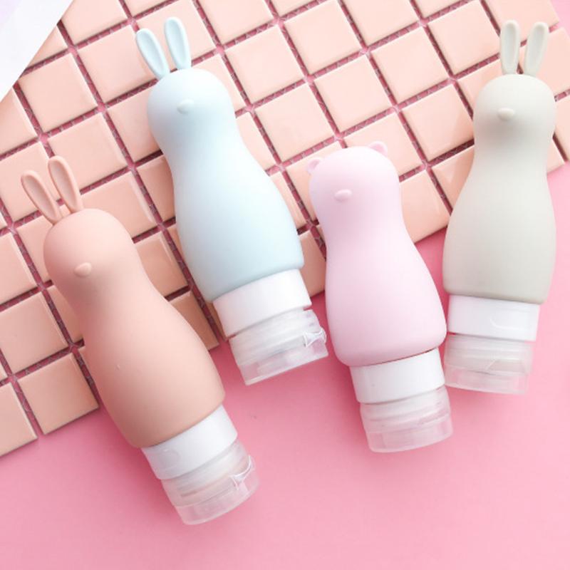 

1pcs 90ml Portable Silicone plastic Refillable Bottle Empty Travel Packing Press For Lotion Shampoo Cosmetic Squeeze Containers