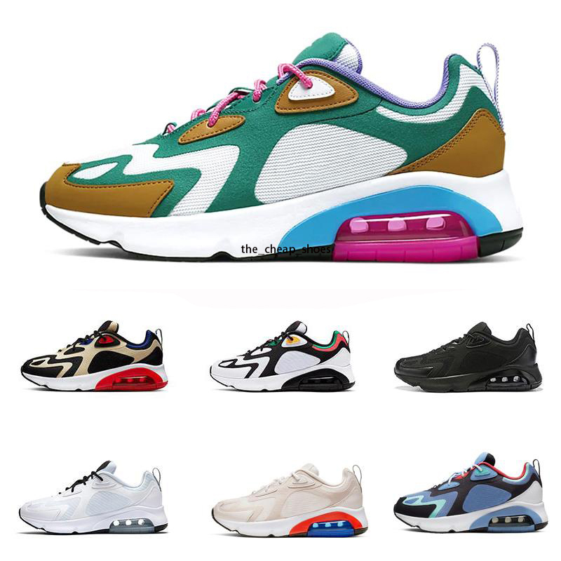 

Cheap 200 mens running shoes Triple Black Bright Crimson Mystic Green Bordeaux White Metallic Silver Sneakers Size 36-45, 40-45 university red