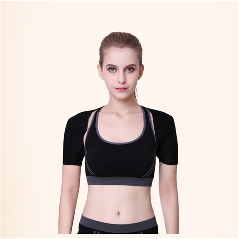 

Self-Heating Support Brace Magnetic Therapy Shoulder Pads Unisex Shoulder Protector Pain Relief Belt Double, Black