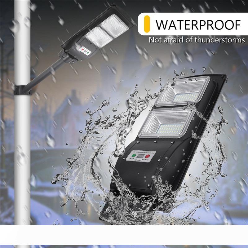 

Umlight1688 LED Street Light 30 60 90W LED Solar Light Radar PIR Motion Sensor Wall Timing Lamp+Remote Waterproof for Plaza Garden Yard