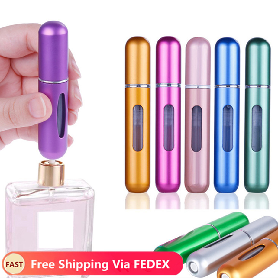 

5ml Portable Mini Refillable Perfume Bottle With Spray Scent Pump Empty Cosmetic Containers Spray Atomizer Bottle For Travel