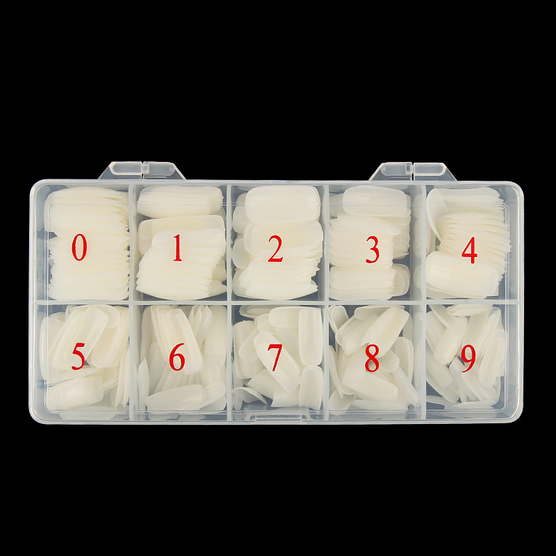 

500Pcs Long Nails French Fake Nails Tips ABS Half Cover Fasle Manicure Acrylic Nail Art Tools Full Cover Nail, Full nail tips