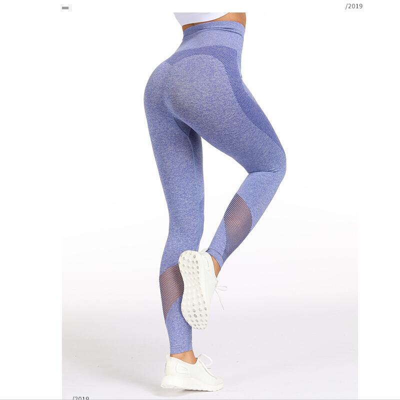 

Sport Gym Leggings Women High Waisted Yoga Fitness Pants Mention Hip Seamless Dance Workout Leggings, Black