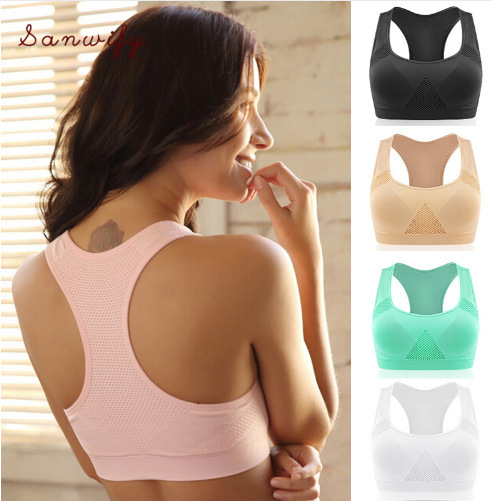 

Breathable I-shaped Back Solid Color Sports Bra Breathable No Steel Ring Sports Bra, Black