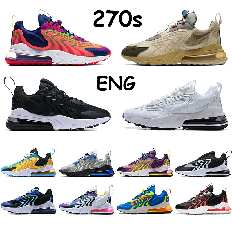 

Travis Scotts Running Shoes 270s Eng Laser Crimson Orange Aliens Black White Watermelon Neon Eggplant Mens Women Sneakers Sports Trainers, 11. black dark grey