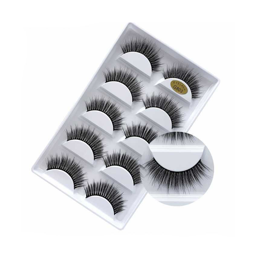 

3D Mink Reusable False Eyelashes 100% Siberian Mink Hair Strip False Eyelash Makeup Long Individual Eyelashes Mink Lashes Extension 10pair