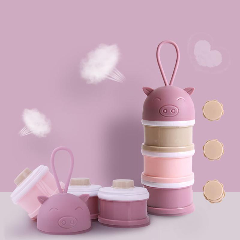 

3/4 Layer Portable Storage Dispenser Baby Container Candy Fruit Storage Snack Milk Box Durable High Qualit