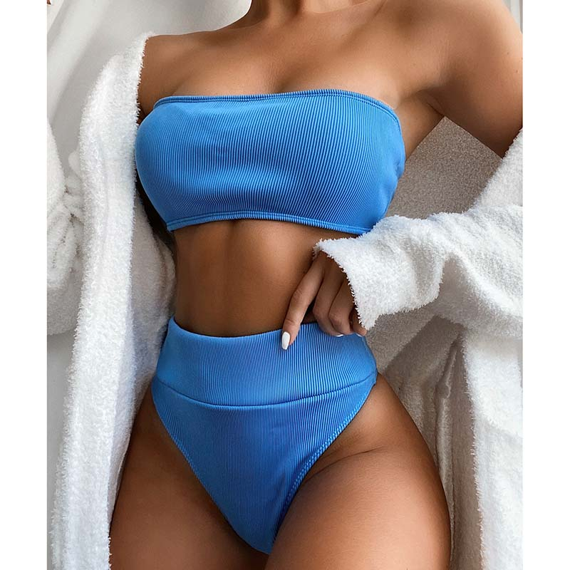 

Women Solid Bikini Set Sexy Brazilian Swimwear Bikinis High Waist Bathing Suit Summer Beachwear Female Swimsuit Biquini, Bk1576-4
