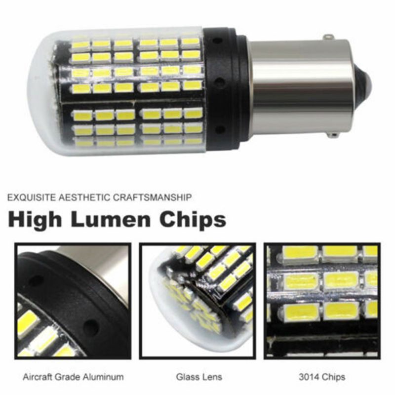 

New 2PCS T20 7440 W21W 144smd W21W 7440 Car LED Light Bulb Turn Signal Light Super Bright Rear Reverse Bulbs Tail Brake lights
