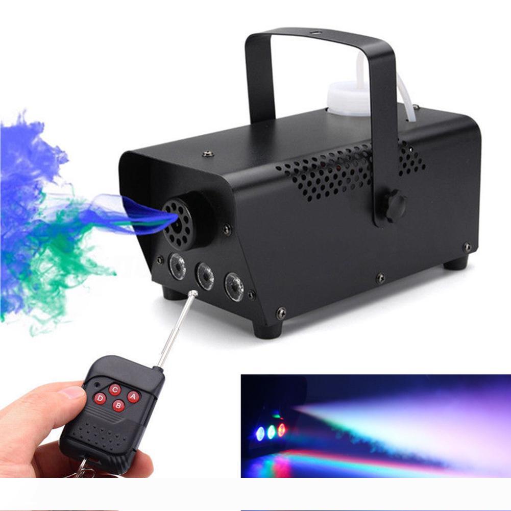 

LED Stage Fog Machine fast shipping disco colorful smoke machine mini LED remote fogger ejector dj Christmas party.