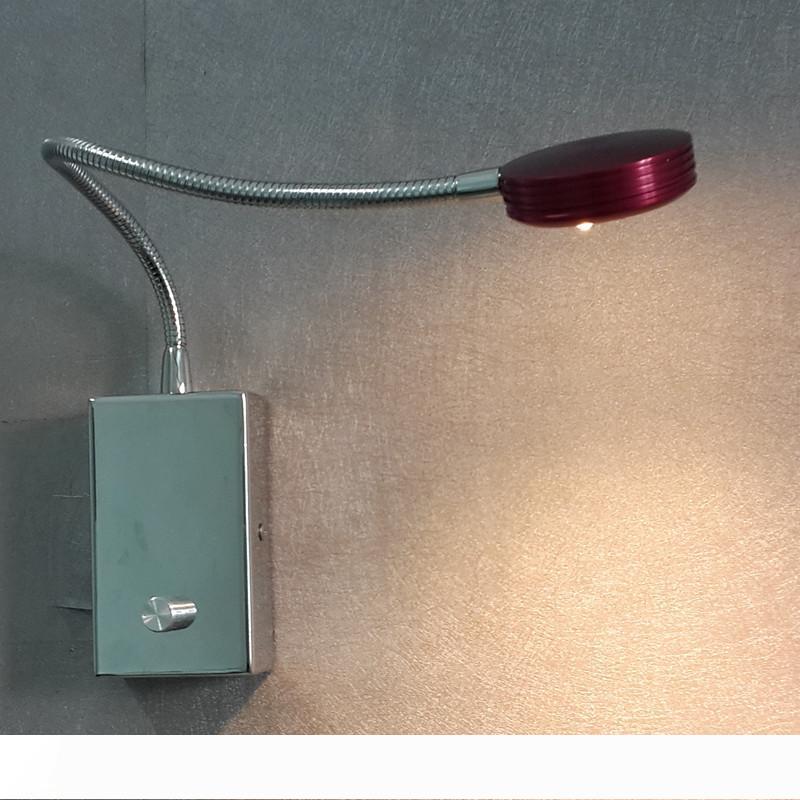 

Topoch Decorative Wall Lamp Aluminum Housing 15%-100% Brightness Dimmable Reading Light Wall Mounted Flexible Hose 3X1W LEDs 300LM