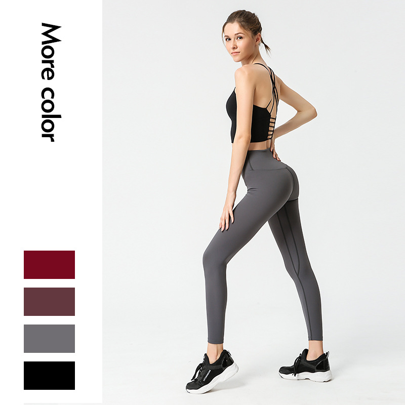 

Women Yoga Set Sexy Sports yoga bra High waist Leggings Quick dry Breathable Elasticity Sports running fitness clothes Two-piece, Red