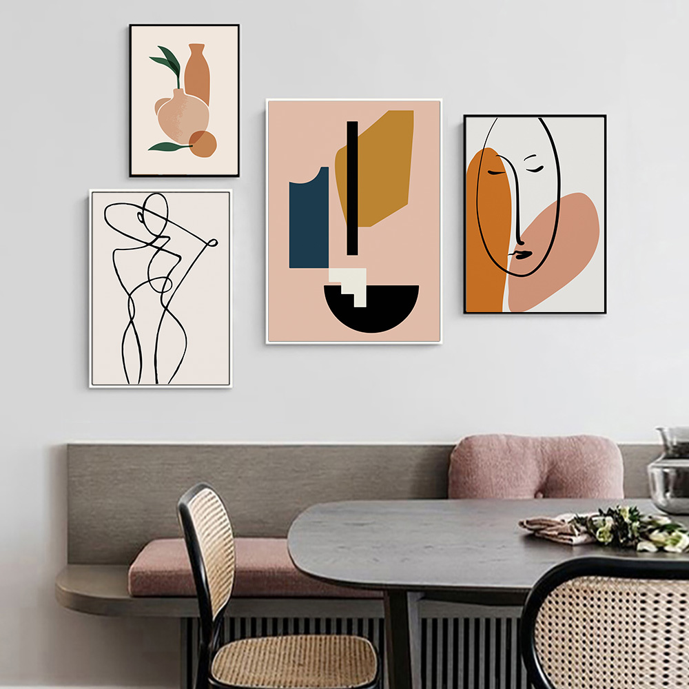 Compre Mujer Line Drawing Impresión Del Arte Abstracto Fotos Face Line Lienzo Pintura Boho Poster Nórdica Cartel De La Pared Escandinava Decoración Del Hogar A 3,85 € Del Haloqueen | Es.Dhgate.Com