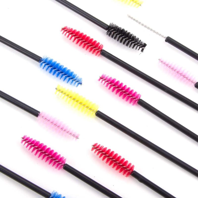 

50PCS Eyelash Extension Disposable Eyebrow Brush Mascara Wand Applicator Spoolers Eye Lashes Cosmetic Brushes Set Makeup Tools