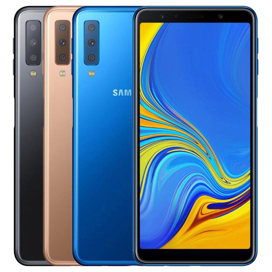 

Refurbished Original Samsung Galaxy A7 2018 A750F Dual SIM 6.0 inch Octa Core 4GB RAM 64GB ROM 24MP Unlocked 4G LTE Smart Phone DHL 1pcs, Black