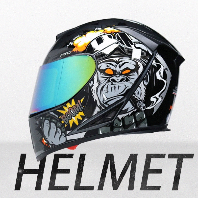 

Hot selling Motorcycle Helmet Full Face Casco Moto Washable Lining Double Visor Motocross Helmet Motorbike Capacete Moto Helmets OjE4#, L-chase
