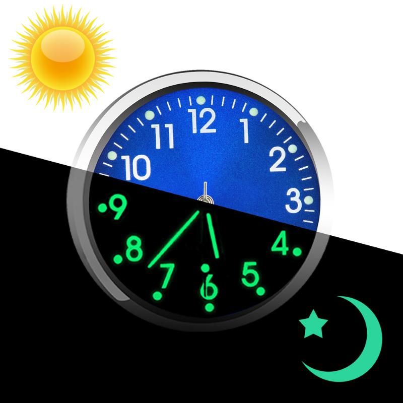 

Gauge Car Clock/Thermometer/Hygrometer Digital Luminous Air Vent Pointer Ornament Auto Watch Quartz Clock