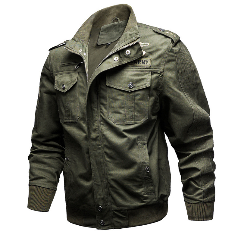 

2020 Plus Size Jacket Men/Women Spring Autumn Cotton Pilot Jacket Coat Army Green Bomber Jackets 6XL