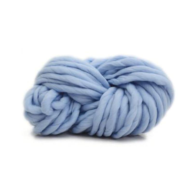 

Thick Yarn Iceland Wool Yarn Thicken Woolen Chunky Bulky Roving Big Knitting DIY Hand Knitting Crochet, Blue