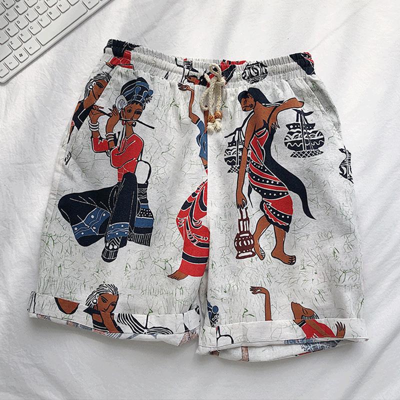 

Streetwear short men Beach Shorts Men Trunk Summer Short Pants Print Shorts Plus Size Mens Summer, No.1