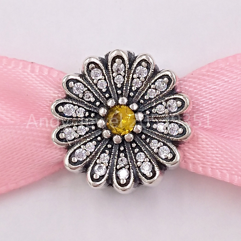 

Authentic 925 Silver Beads Sparkling Daisy Flower Clip Charm Clips Fits European Pandora Style Jewelry Bracelets & Necklace 798766C01