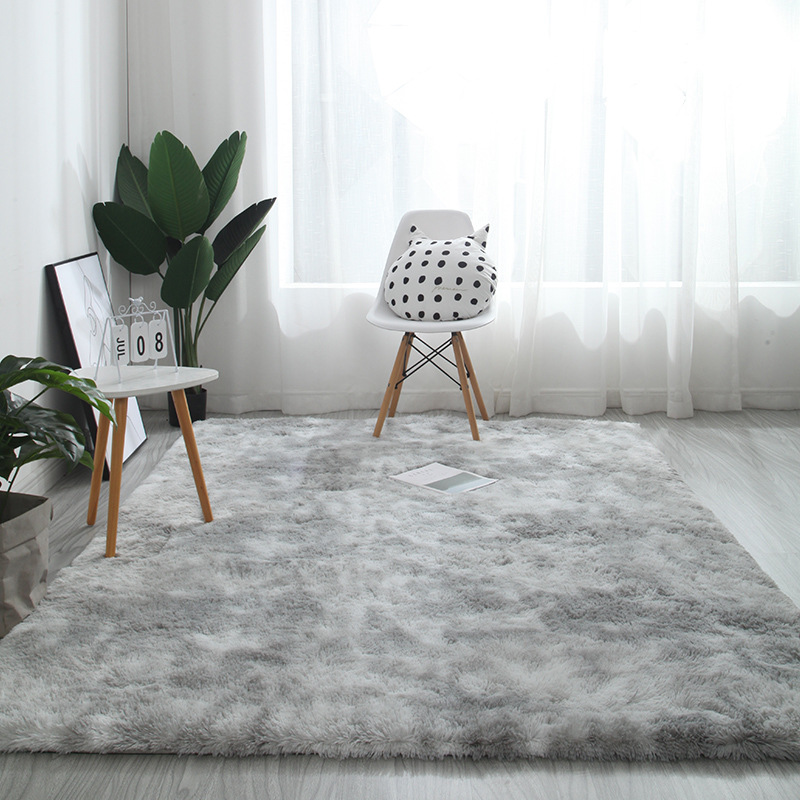 

Nordic INS carpet bedroom living room bay window rug tatami rectangular thick carpet gradient color tie-dyed rug crawling mat, 11