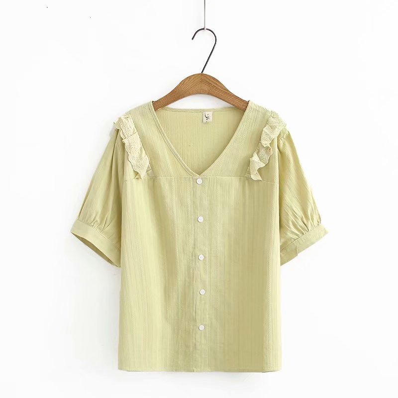 

Plus size soft dobby Cotton Ruffles short sleeve women loose tshirts 2020 new summer casual ladies t shirts female tops, Gold