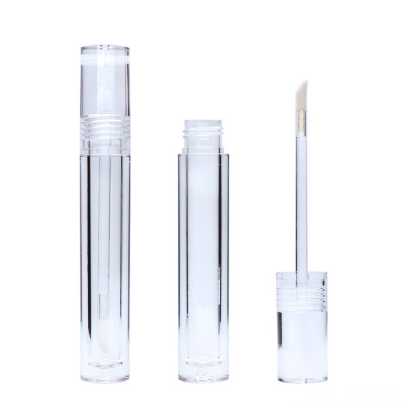 

5ML Empty Lipgloss Containers Tubes Round Clear Cosmetic Lipgloss Tube Packaging Lip Gloss Tubes with Wand 10pcs 30pcs 50pcs