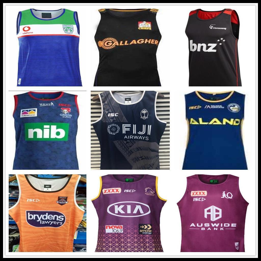 

2020 Cowboys Wests Tigers Brisbane Broncos Maroons rugby Jerseys Singlet New South Wales Blues State Fiji knight Eels vest jersey, Black;gray