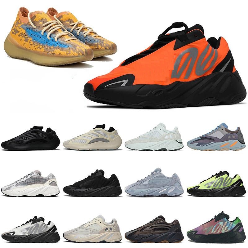 

2021 Kanyes West 700 V2 Running Shoes OAT Reflective Fashion Azael Alvah Carbon Blue Men Women Trainers Runner Sports Sneakers 36-45, As shown in illustration