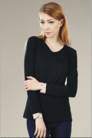 

Slim High Quality Plain T Shirt Women Cotton Elastic Basic T-shirts Female Casual Tops Long Sleeve T-shirt see, Short sleeve