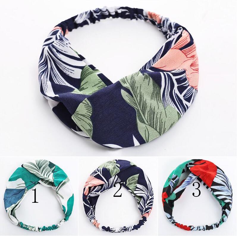 

Fashion Women Girls Summer Bohemian Hair Bands Print Headbands Vintage Cross Turban Bandage Bandanas HairBands Hair Accessories