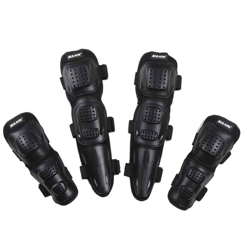 

4pcs Elbow Knee Sleeve Pad Breathable Adults Adjustable EVA PE Shell Arm Leg Protective Guard Protector Motorcycle Accessories