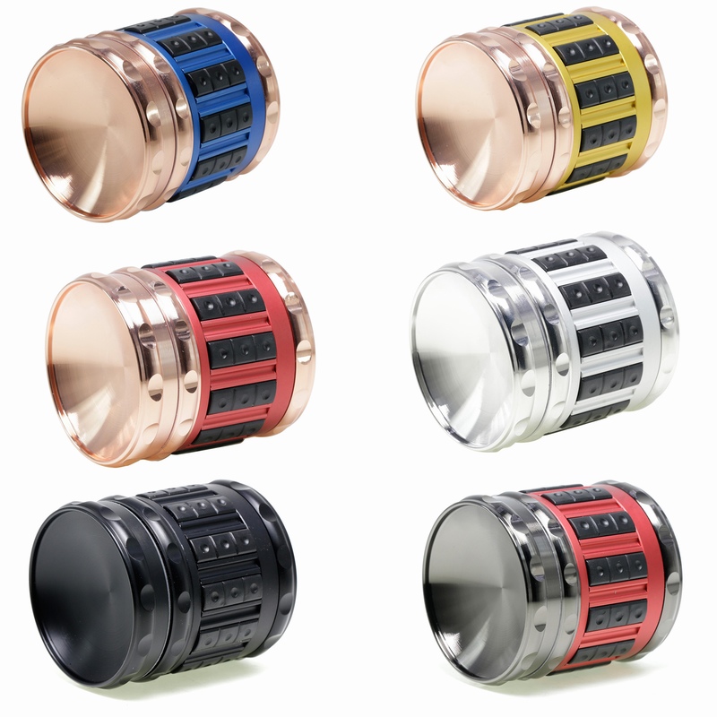 

New Style Herb Grinder Size 63MM 4 Piece Zinc Alloy grinder customized printing tobacco grinder for smoking accessories