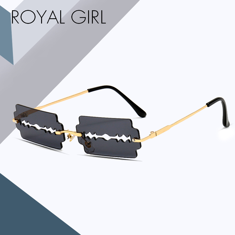 

ROYAL GIRL Personality Square Sunglasses Women Vintage Brand Design Sun Glasses 2020 Female Hollow Out Alloy Frame Eyewear Ss299