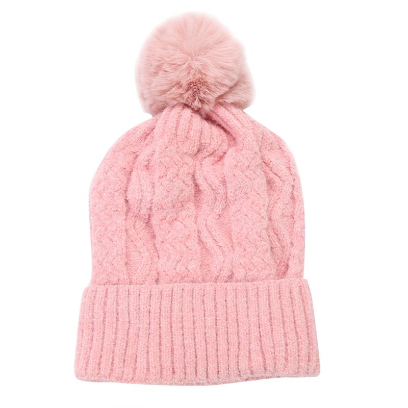 

Women Knit Beanie Solid Color Hat Pompom Winter Windproof Warm Ski Cycling Cap Hot