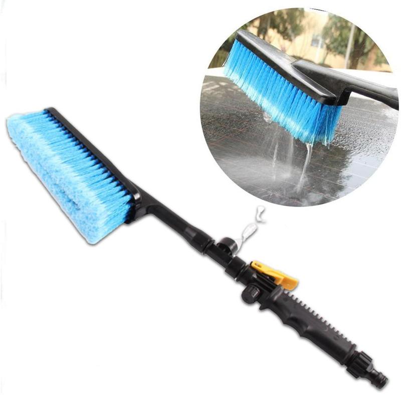 

1pcs Car Cleaning Brush Retractable Long Handle Car Tire Hub Washing Brush With Foam Bottle Multifunction Care Cleaning Tool