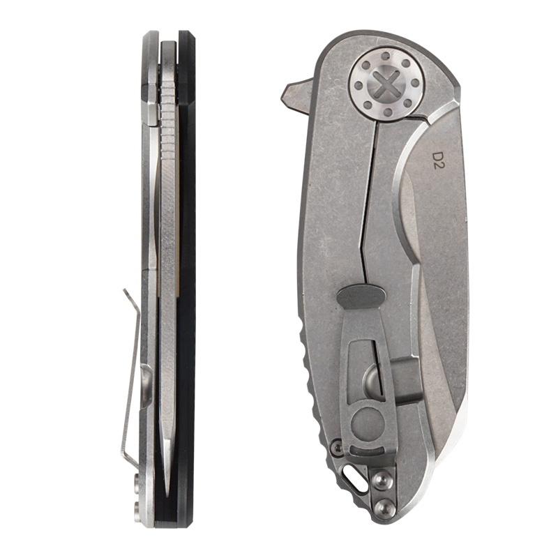 

High hardness titanium alloy knife, folding knife, festival gift, can be customized logo,camping huknives,