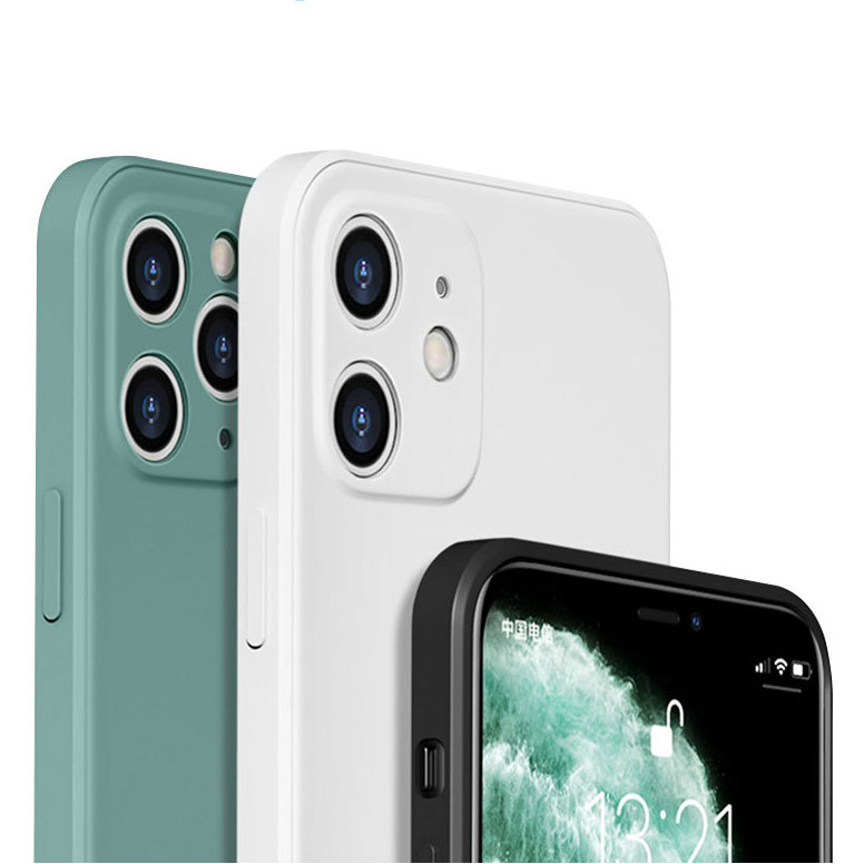 

Straight Corners Solid Color Phone Protection Case for Iphone 11 Pro Max Shockproof Camera protection Cover, Mix colors