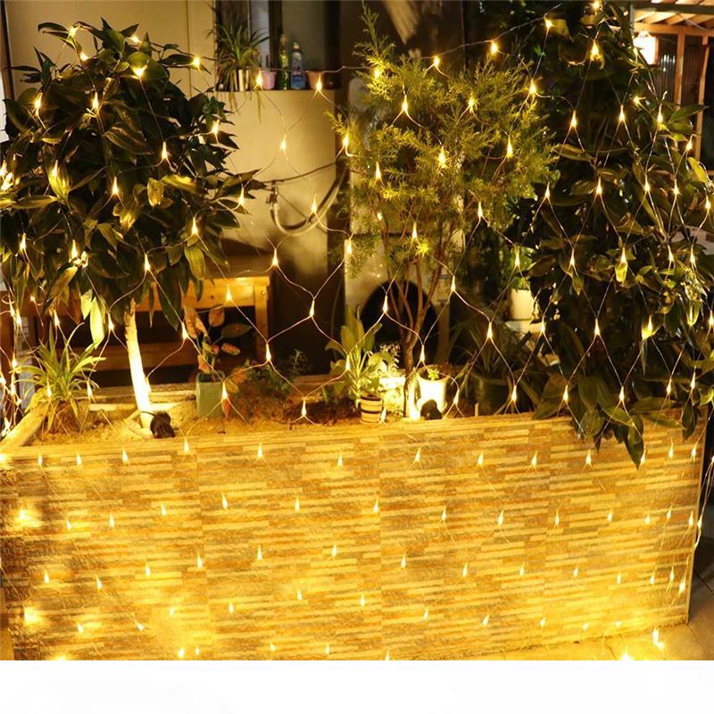 

LED Net String Lights 2Mx2M 144LEDs Mesh Fairy Christmas Holiday Party Wedding Lights Decoration For Garden Home Yard Outdoor Lighting